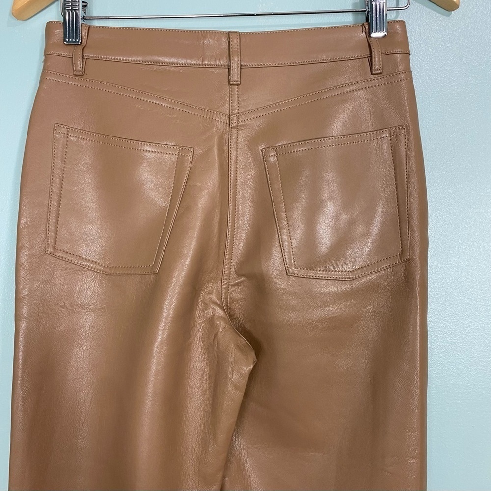 Aritzia Wilfred Melina Pant Straight Leg Tan Camel Sz 6 81720 - Picture 6 of 6